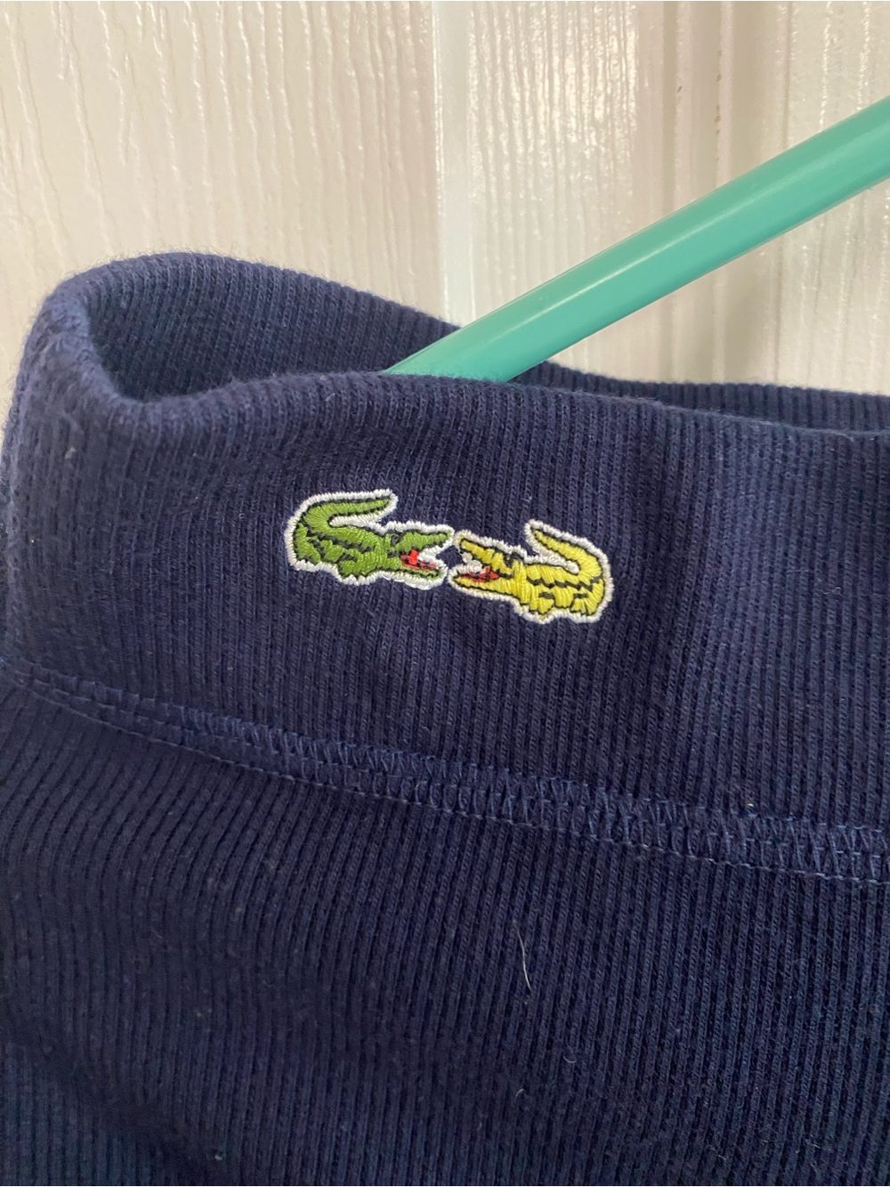 Lacoste Navy Pleated Mini Skirt with Crocodile Logo - Picture 2 of 4